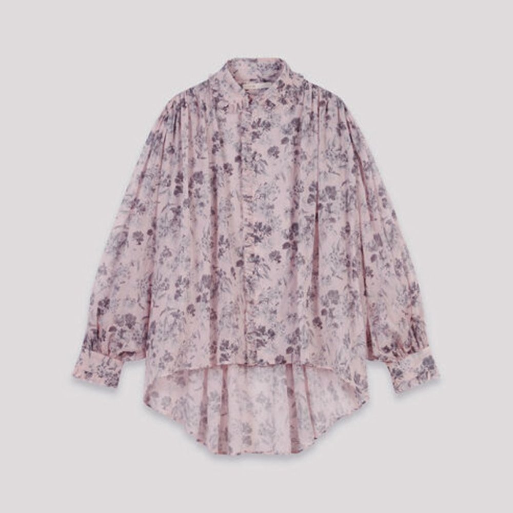 NWT Maje Womens Chemise Lila Blouse Size 0 - Picture 2 of 5